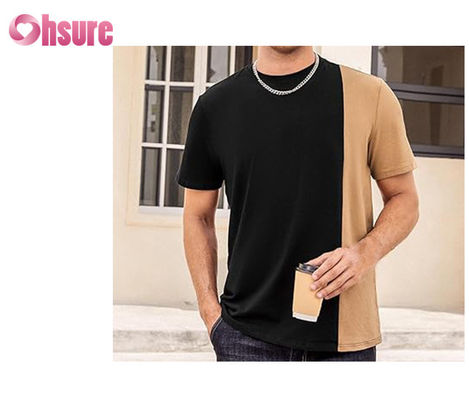 Высококачественная контрастная панель футболка Custom Printed logo футболка Easy Wear Модная футболка