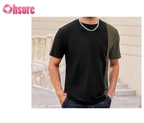 Высококачественная контрастная панель футболка Custom Printed logo футболка Easy Wear Модная футболка