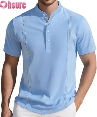 Мужские повседневные футболки Henley Классические пуговицы Однотонные летние футболки