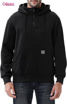 Мужская XL Custom Design Heavyweight Quarter Zip Hoodie 100% хлопчатобумажная французская Терри Crew Neck Sweatshirt Зимний стиль