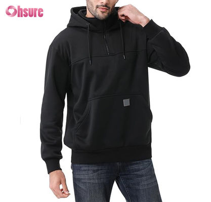 Мужская XL Custom Design Heavyweight Quarter Zip Hoodie 100% хлопчатобумажная французская Терри Crew Neck Sweatshirt Зимний стиль