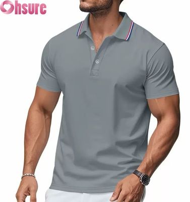 OEM Custom Logo Printing Men's for Polo Shirts Summer Office Gym Work Clothing Casual Blank Printed XS-2XL Solid Pattern Knitted Продолжайте печать