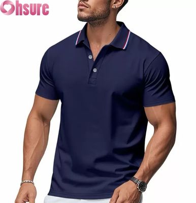 OEM Custom Logo Printing Men's for Polo Shirts Summer Office Gym Work Clothing Casual Blank Printed XS-2XL Solid Pattern Knitted Продолжайте печать