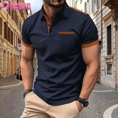 OEM Custom Logo Printing Men's for Polo Shirts Summer Office Gym Work Clothing Casual Blank Printed XS-2XL Solid Pattern Knitted Продолжайте печать