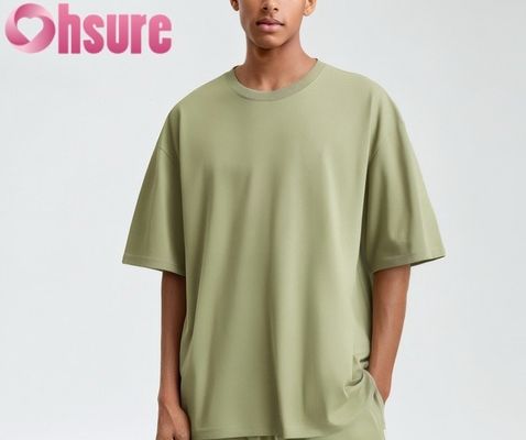 2025 Премиум хлопчатобумажная футболка для мужчин Casual Regular Fit Soft Breathable Solid Pattern Knitted Fabric Wholesale