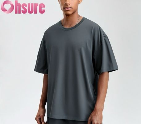 2025 Премиум хлопчатобумажная футболка для мужчин Casual Regular Fit Soft Breathable Solid Pattern Knitted Fabric Wholesale