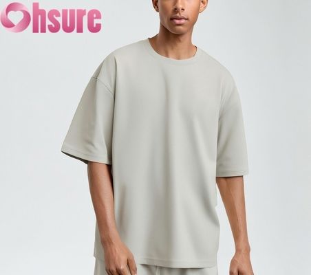 2025 Премиум хлопчатобумажная футболка для мужчин Casual Regular Fit Soft Breathable Solid Pattern Knitted Fabric Wholesale