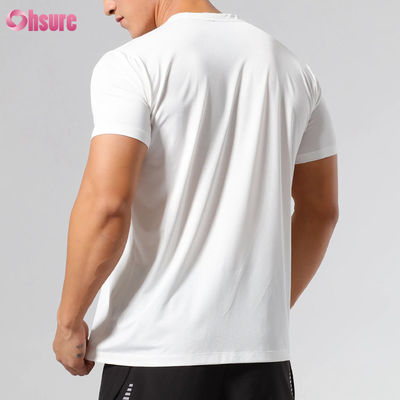 Оптовая Slim Fit быстросухой высококачественный печатный экрана короткий рукав круглый шея пустой спортивные тренировочные футболки для мужчин