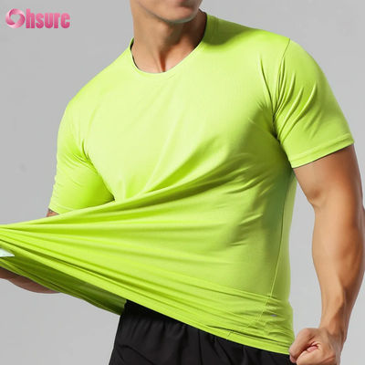Оптовая Slim Fit быстросухой высококачественный печатный экрана короткий рукав круглый шея пустой спортивные тренировочные футболки для мужчин