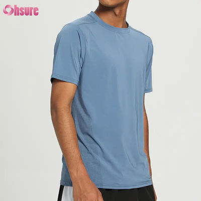 Оптовая продажа Casual Short Sleeve Stretch Gym Tee LightWeight Breathable Slimfit Мужские футболки Тренировка Фитнес Бег Спортивная футболка