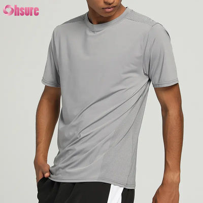 Оптовая продажа Casual Short Sleeve Stretch Gym Tee LightWeight Breathable Slimfit Мужские футболки Тренировка Фитнес Бег Спортивная футболка