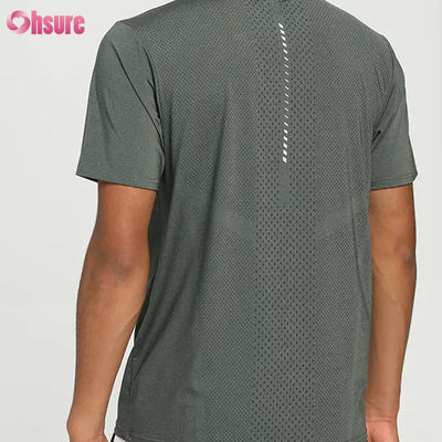 Оптовая продажа Casual Short Sleeve Stretch Gym Tee LightWeight Breathable Slimfit Мужские футболки Тренировка Фитнес Бег Спортивная футболка
