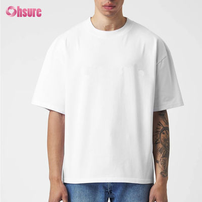 ODM 220 GSM 100 Cotton Plain Short Sleeve Oversized Mens Thick Tshirt Heavyweight Essentials Blank Custom Logo T-shirt Sport (Стандартный логотип) Простая хлопчатобумажная короткая рукава мужская толстая футболка