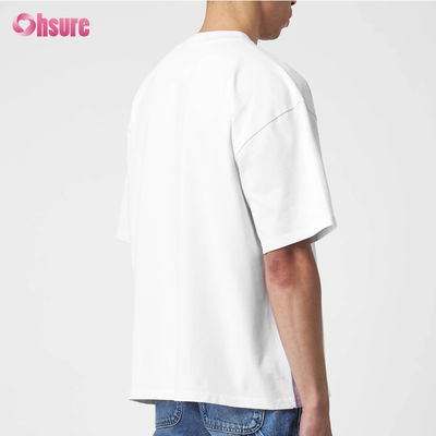 ODM 220 GSM 100 Cotton Plain Short Sleeve Oversized Mens Thick Tshirt Heavyweight Essentials Blank Custom Logo T-shirt Sport (Стандартный логотип) Простая хлопчатобумажная короткая рукава мужская толстая футболка