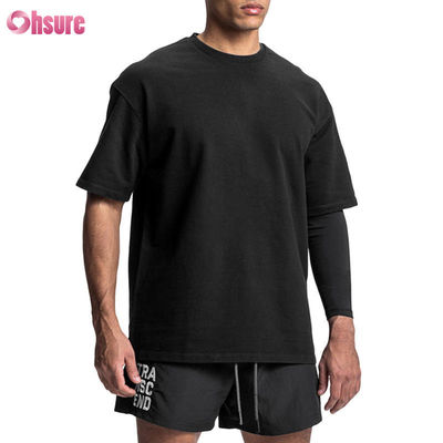 Высококачественная пустая хлопковая винтажная стиральная футболка OEM Gym Sports Oversized Men's T-shirt