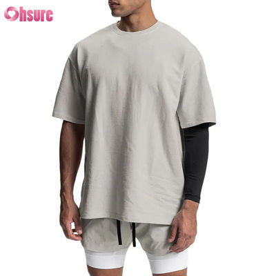 Высококачественная пустая хлопковая винтажная стиральная футболка OEM Gym Sports Oversized Men's T-shirt