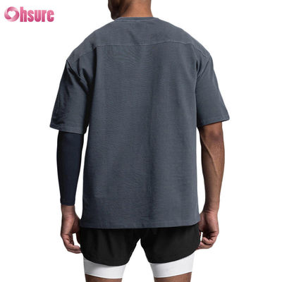 Высококачественная пустая хлопковая винтажная стиральная футболка OEM Gym Sports Oversized Men's T-shirt