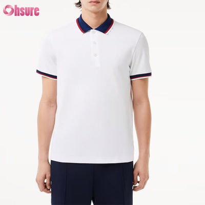 Мужская Premium Raglan для поло рубашки Регулярный фит Спортивный стиль с двойным контрастным воротником Трикотажная ткань
