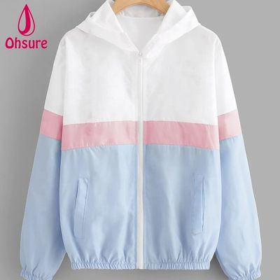 Женщины Windbreaker Спортивные наружные куртки Мода Бегание Упражнения Капуста Мотоциклетная куртка Полиэстерная ципперная куртка Внутренний стандарт
