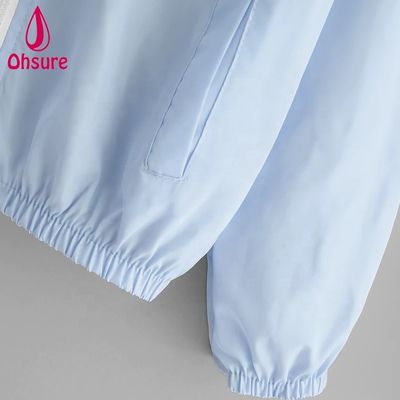Женщины Windbreaker Спортивные наружные куртки Мода Бегание Упражнения Капуста Мотоциклетная куртка Полиэстерная ципперная куртка Внутренний стандарт