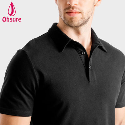 OEM Custom Logo Shirt Summer Office Gym Шпандекс / нейлон Мужской личный тренер Рабочая одежда Мужчины Поло рубашки Пустой Casual XS-2XL