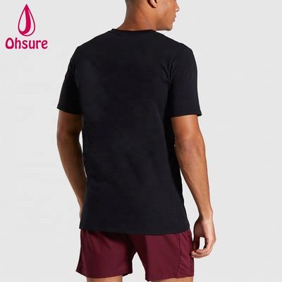 Slim Fit Cotton Spandex Man Gym Tshirt Бодибилдинг футболка тренировочная одежда высокое качество индивидуальное для мужчин