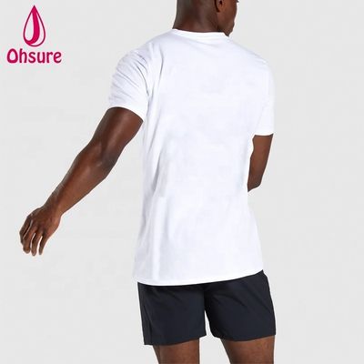 Slim Fit Cotton Spandex Man Gym Tshirt Бодибилдинг футболка тренировочная одежда высокое качество индивидуальное для мужчин