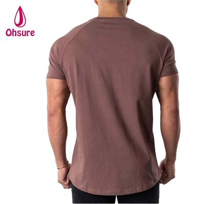 Футболка Muscle Fit для мужчин, для бега, спортивный топ, для тренажерного зала, мужская футболка из хлопка и спандекса